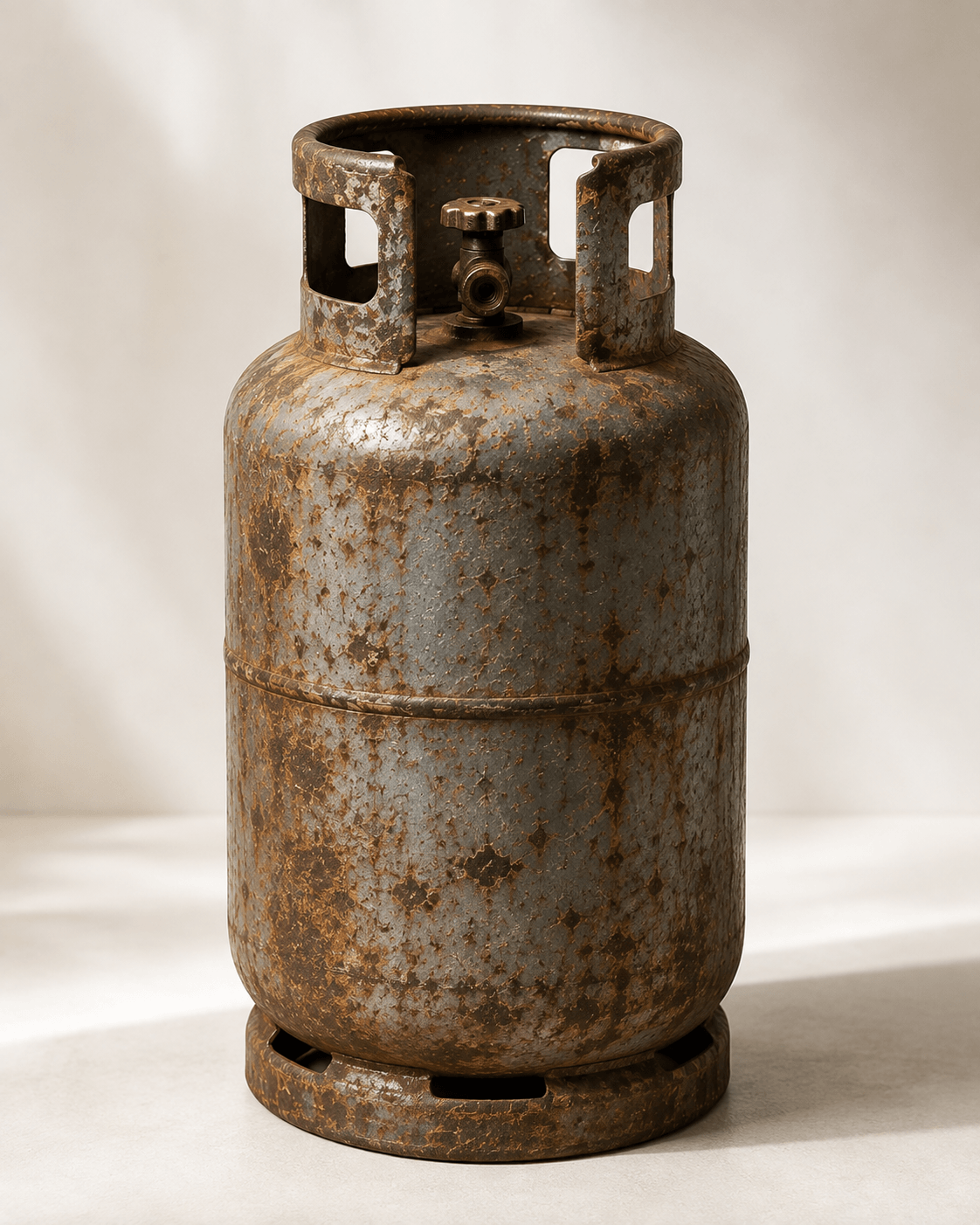 Traditional steel LPG cylinder